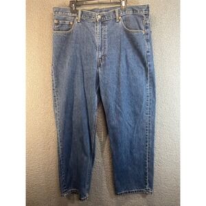LEVI'S 550 BLUE STRAIGHT‎ LEG HIGH RISE DENIM JEANS 38X29